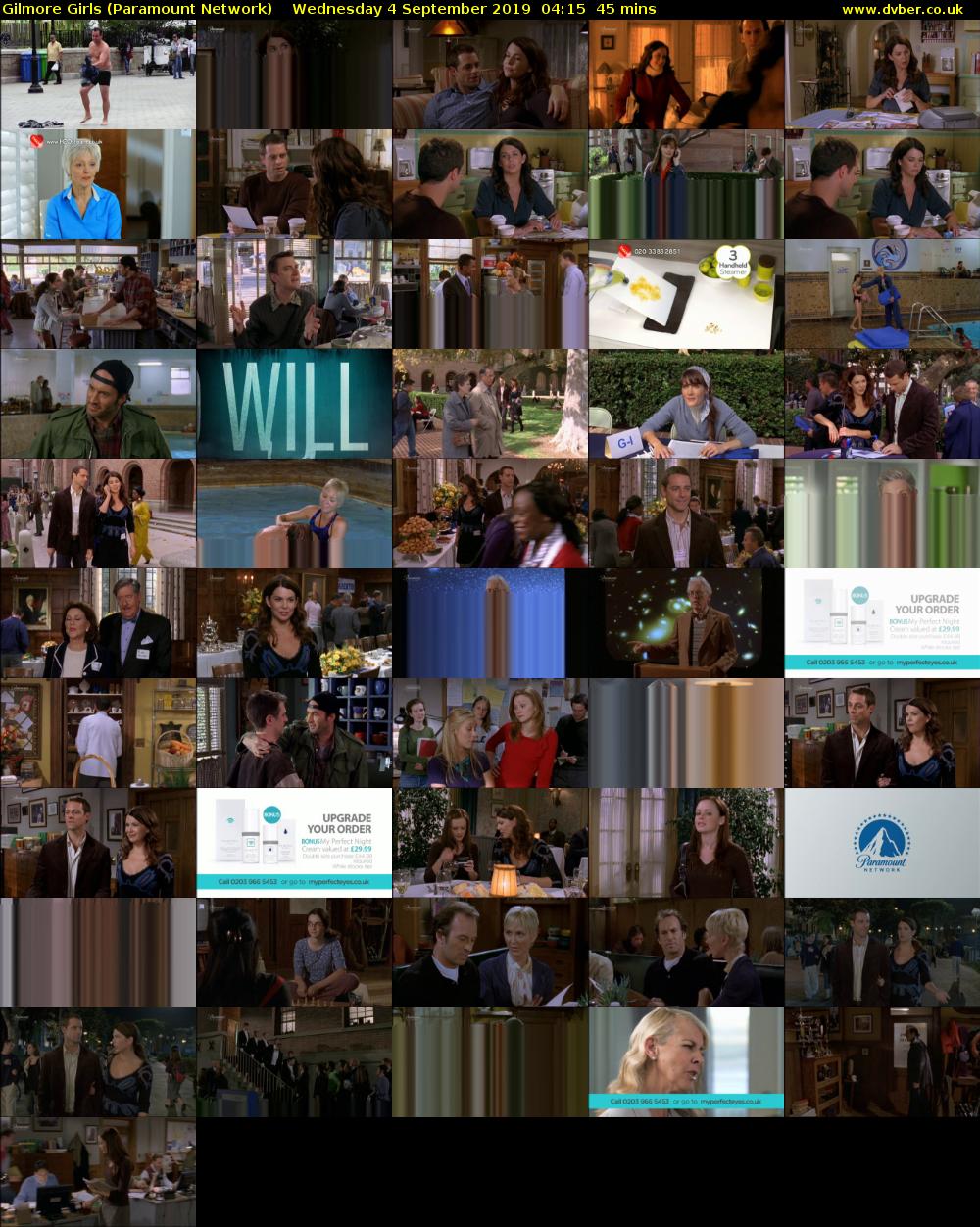 Gilmore Girls (Paramount Network) Wednesday 4 September 2019 04:15 - 05:00