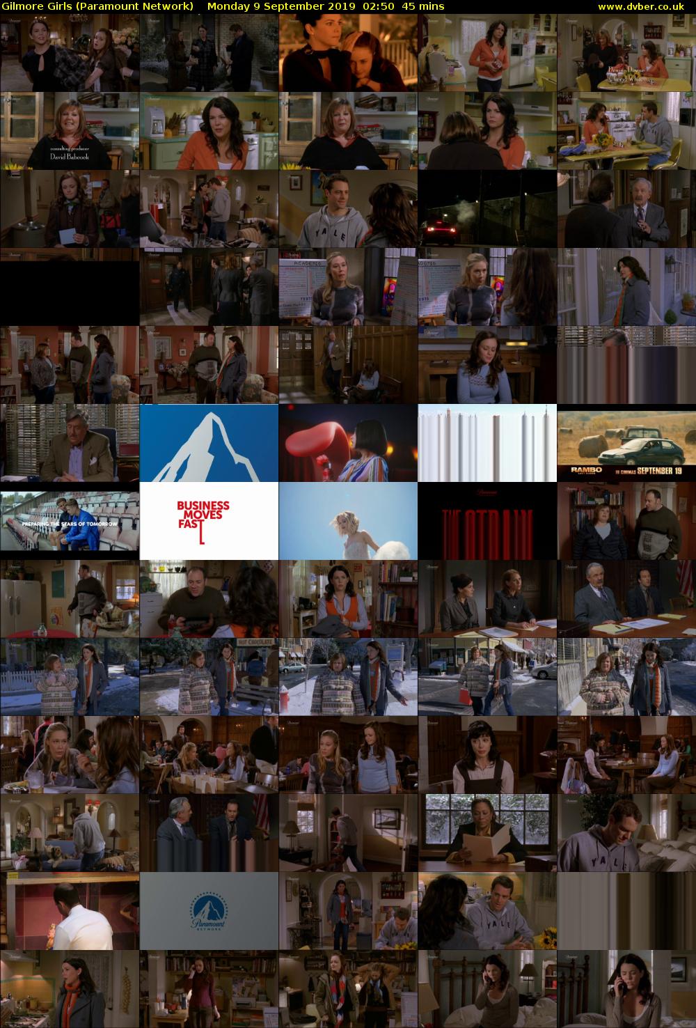 Gilmore Girls (Paramount Network) Monday 9 September 2019 02:50 - 03:35