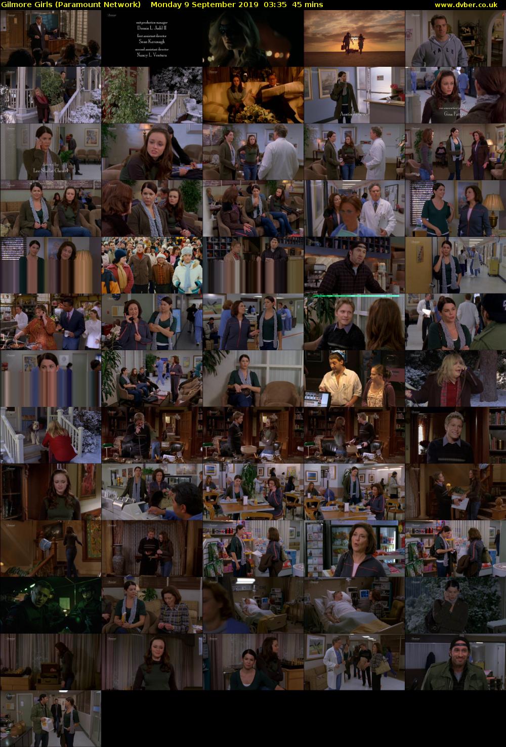 Gilmore Girls (Paramount Network) Monday 9 September 2019 03:35 - 04:20