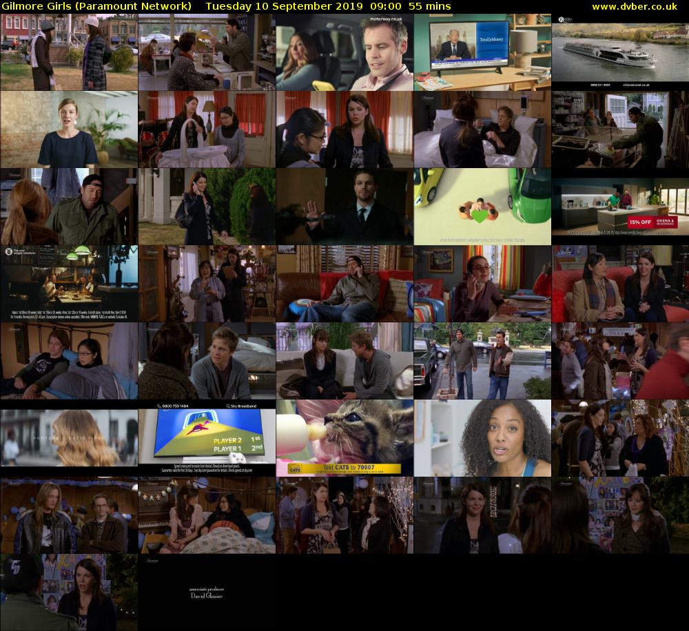 Gilmore Girls (Paramount Network) Tuesday 10 September 2019 09:00 - 09:55