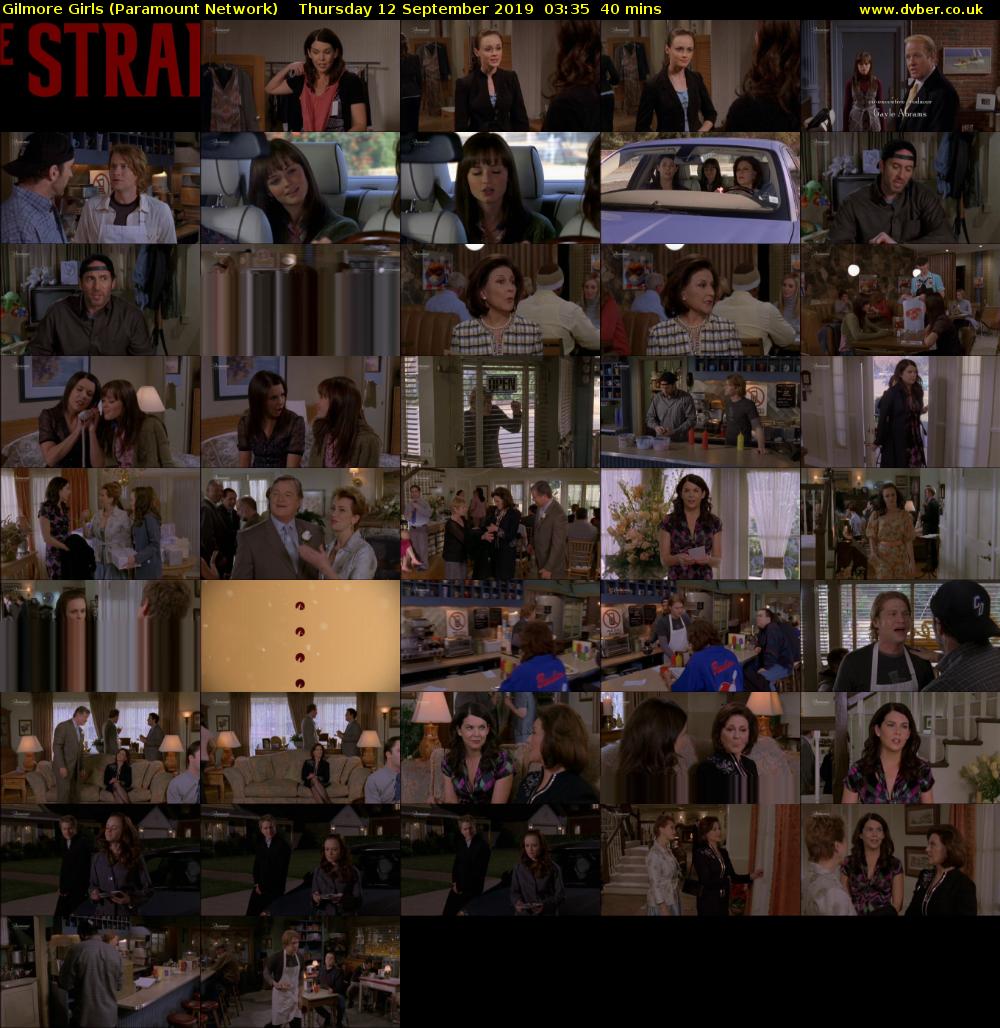 Gilmore Girls (Paramount Network) Thursday 12 September 2019 03:35 - 04:15
