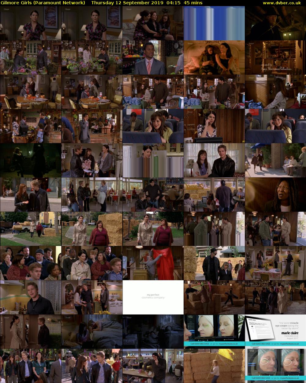 Gilmore Girls (Paramount Network) Thursday 12 September 2019 04:15 - 05:00
