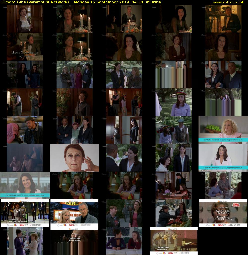 Gilmore Girls (Paramount Network) Monday 16 September 2019 04:30 - 05:15