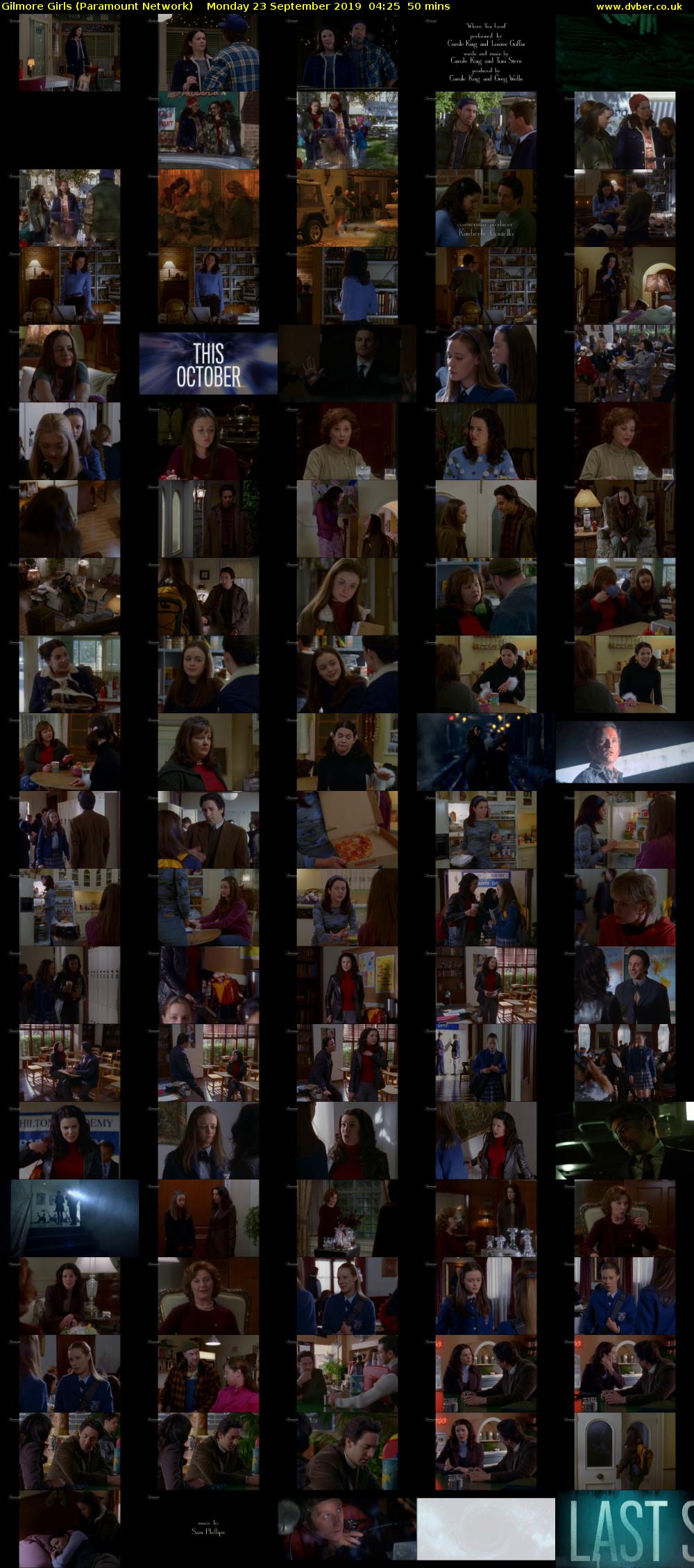 Gilmore Girls (Paramount Network) Monday 23 September 2019 04:25 - 05:15