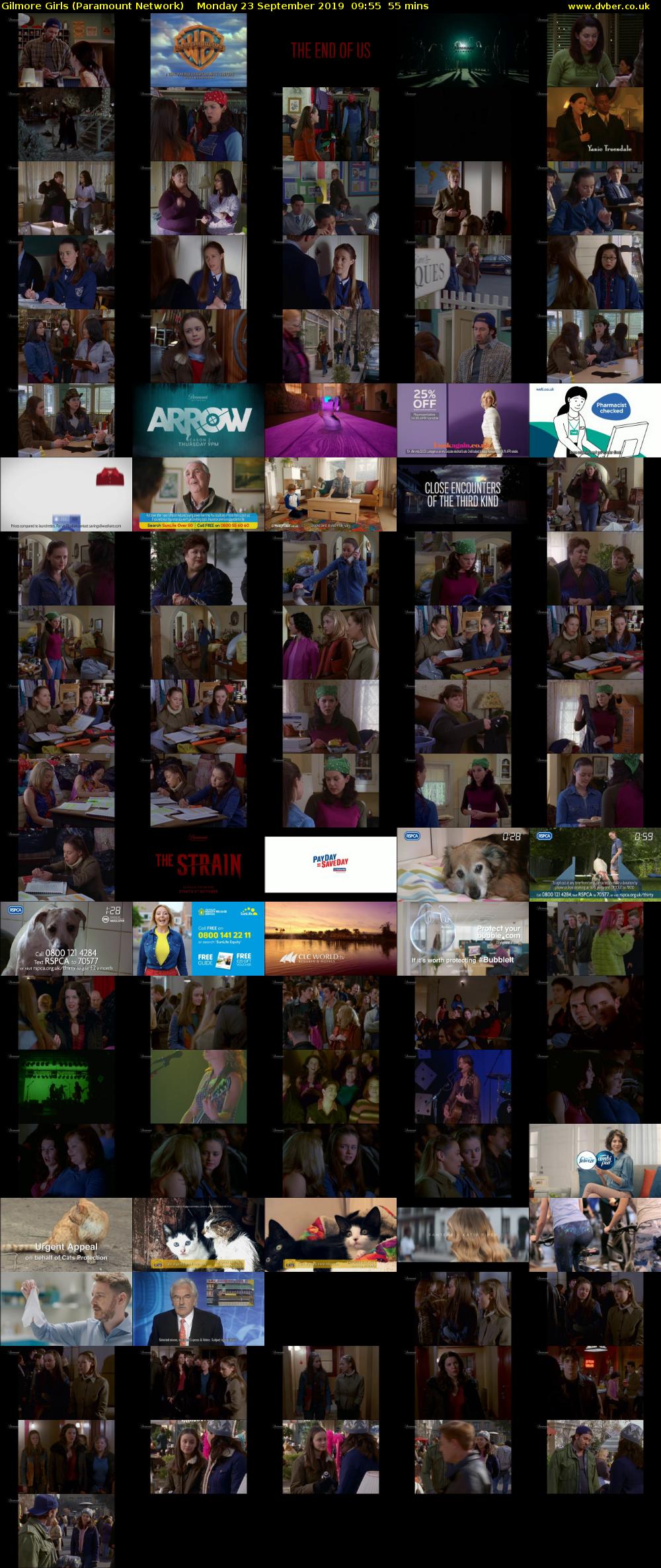 Gilmore Girls (Paramount Network) Monday 23 September 2019 09:55 - 10:50