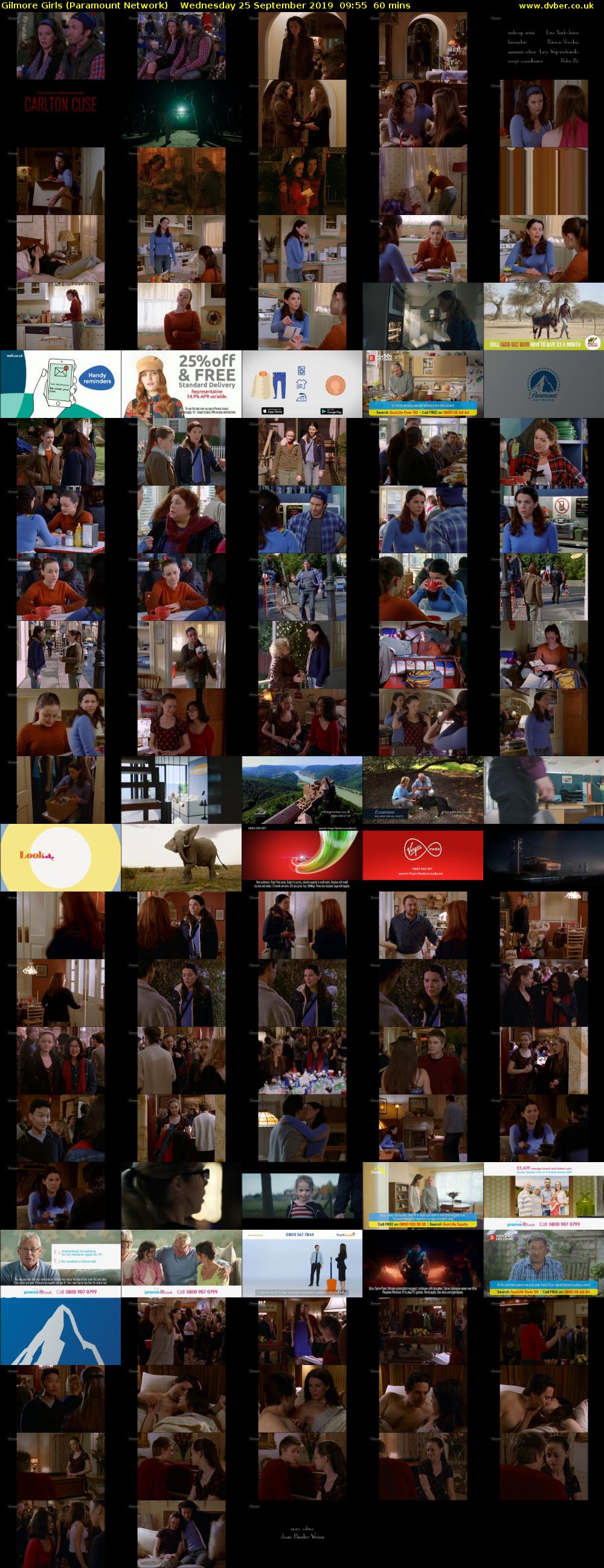 Gilmore Girls (Paramount Network) Wednesday 25 September 2019 09:55 - 10:55