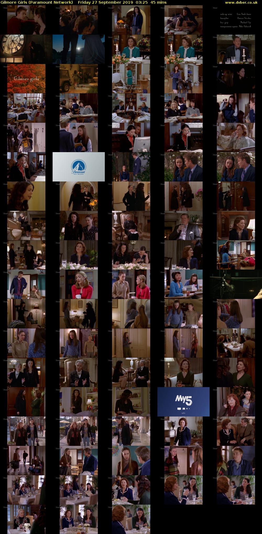 Gilmore Girls (Paramount Network) Friday 27 September 2019 03:25 - 04:10