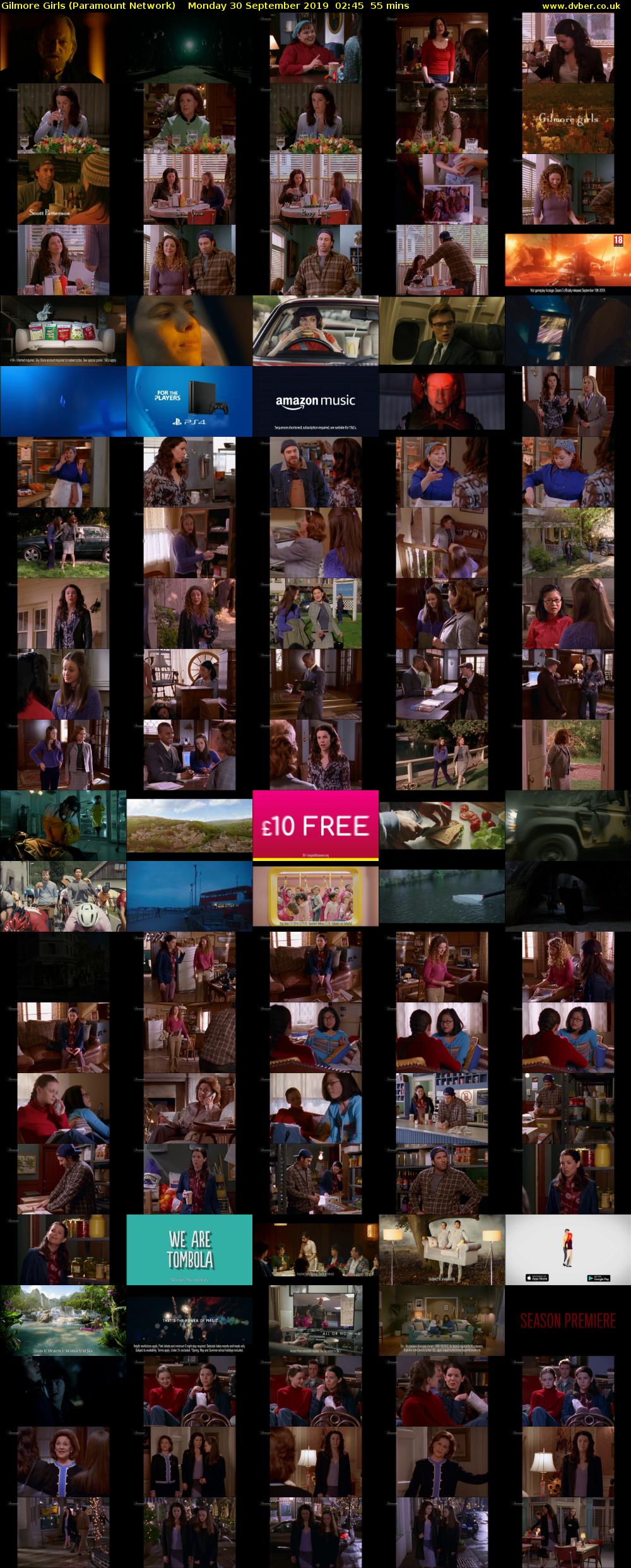 Gilmore Girls (Paramount Network) Monday 30 September 2019 02:45 - 03:40