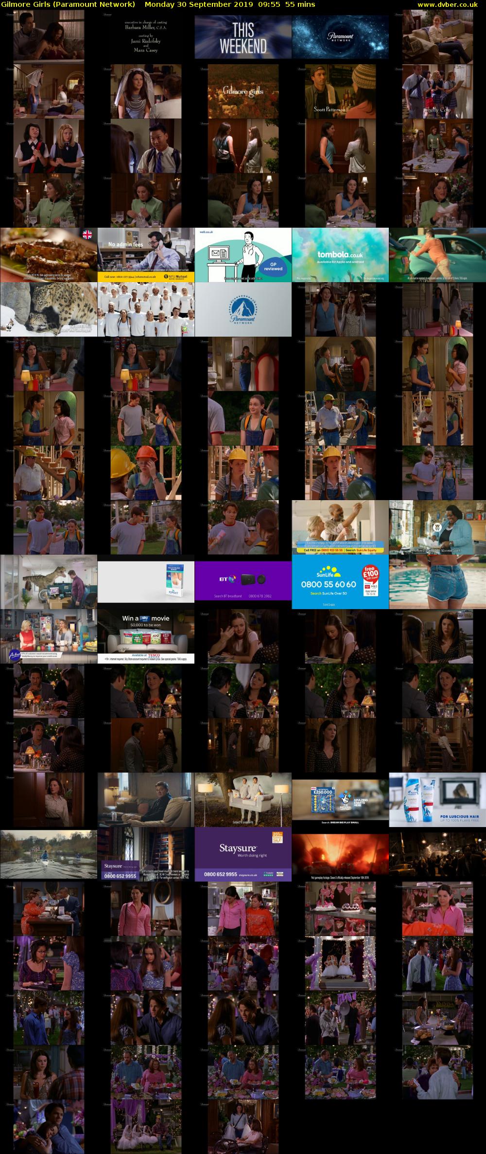 Gilmore Girls (Paramount Network) Monday 30 September 2019 09:55 - 10:50