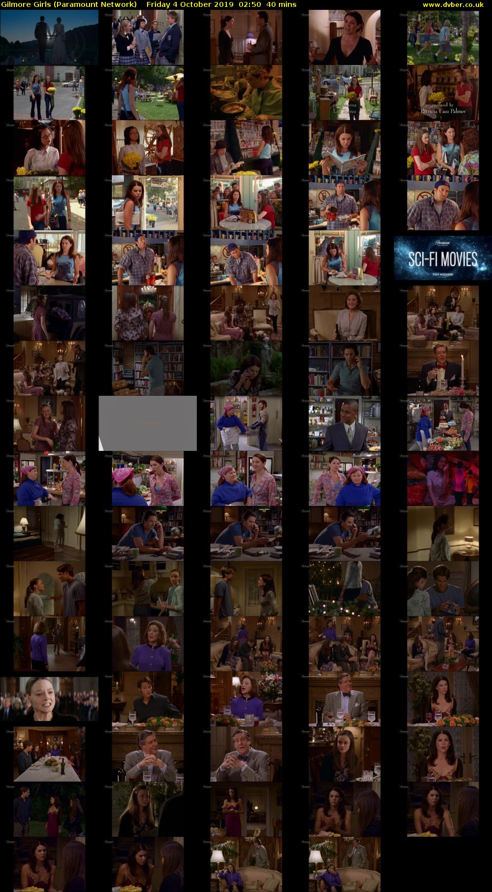 Gilmore Girls (Paramount Network) Friday 4 October 2019 02:50 - 03:30