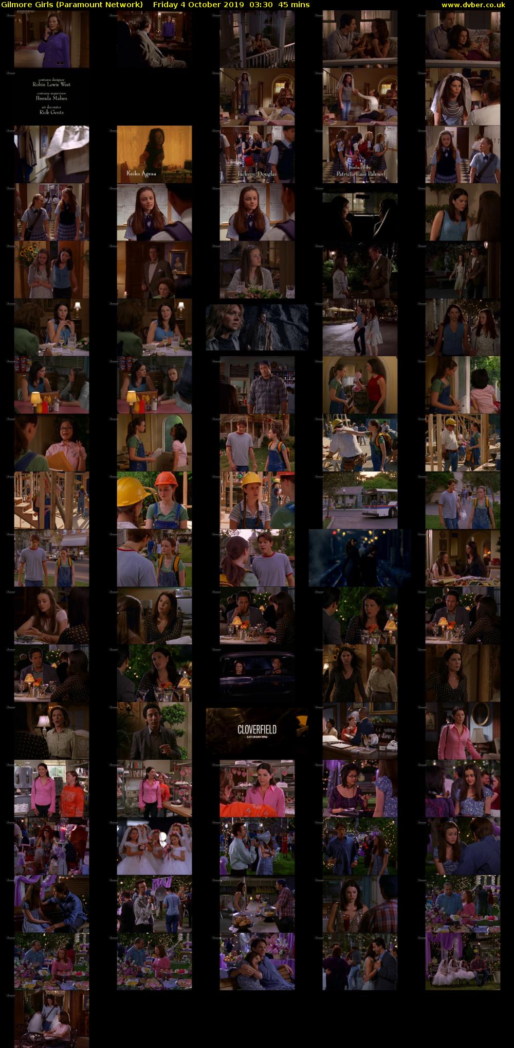 Gilmore Girls (Paramount Network) Friday 4 October 2019 03:30 - 04:15