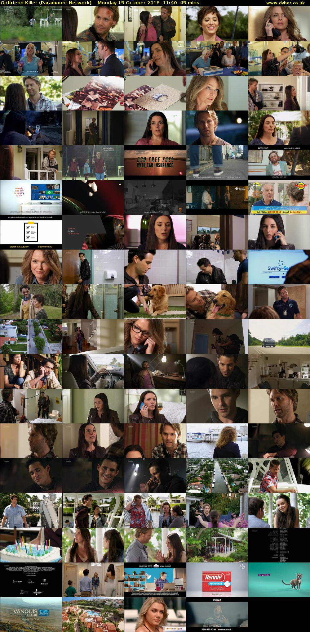 Girlfriend Killer (Paramount Network) Monday 15 October 2018 11:40 - 12:25