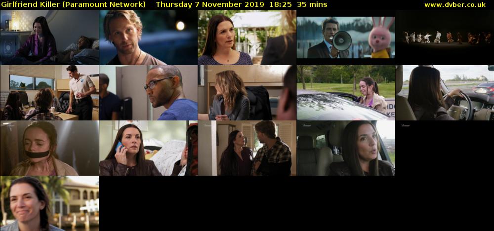 Girlfriend Killer (Paramount Network) Thursday 7 November 2019 18:25 - 19:00