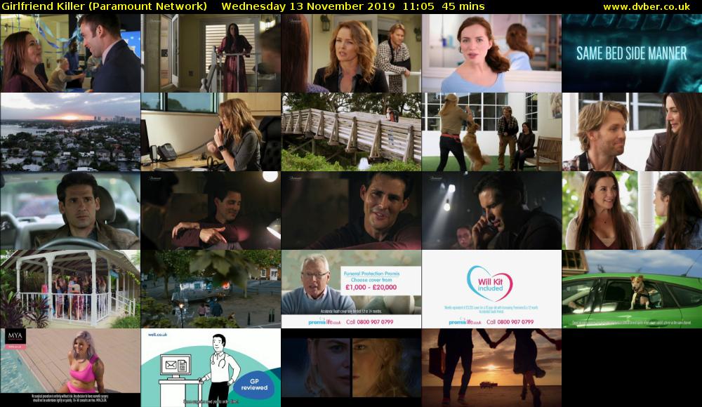 Girlfriend Killer (Paramount Network) Wednesday 13 November 2019 11:05 - 11:50
