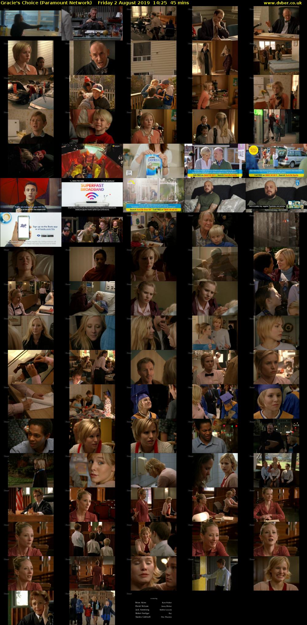 Gracie's Choice (Paramount Network) Friday 2 August 2019 14:25 - 15:10