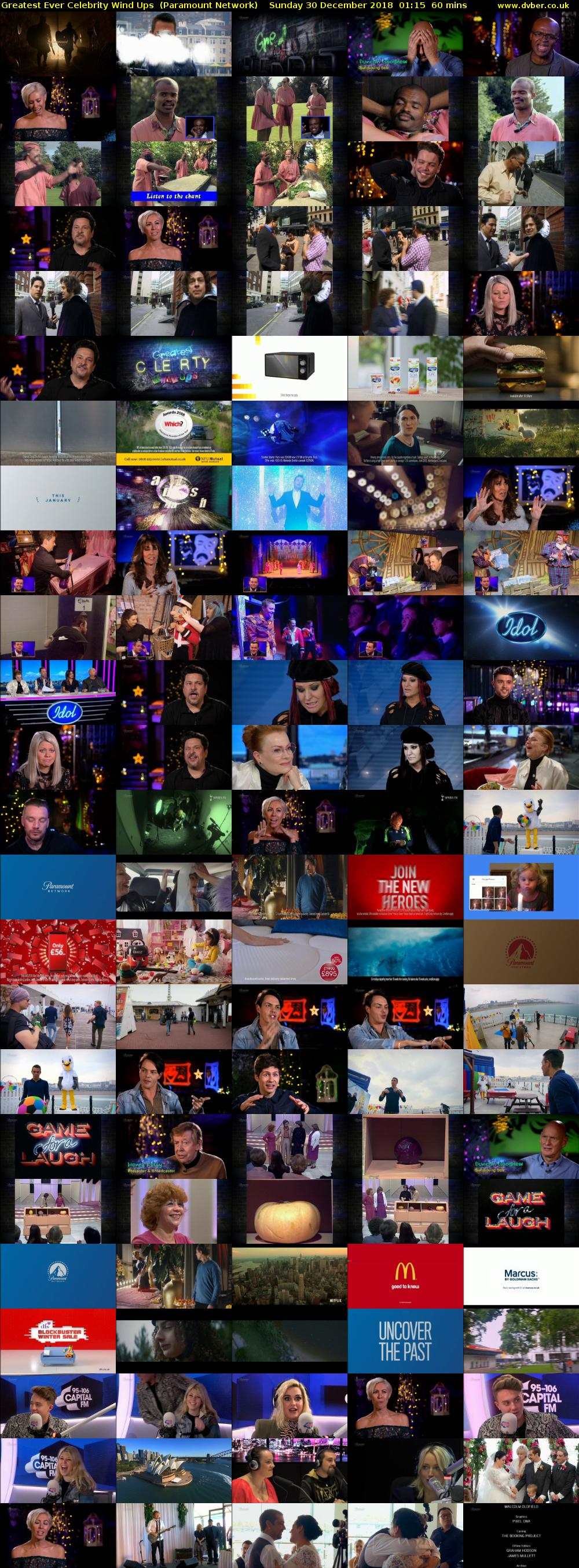 Greatest Ever Celebrity Wind Ups  (Paramount Network) Sunday 30 December 2018 01:15 - 02:15
