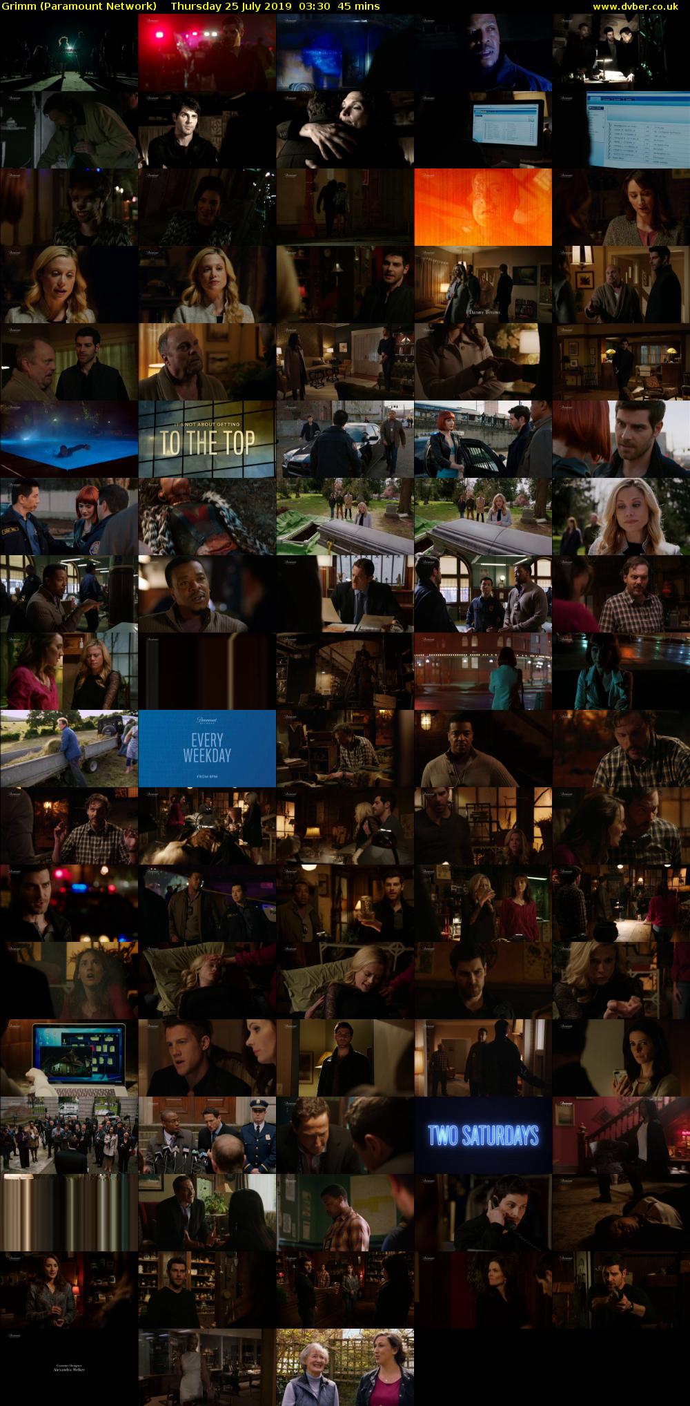 Grimm (Paramount Network) Thursday 25 July 2019 03:30 - 04:15