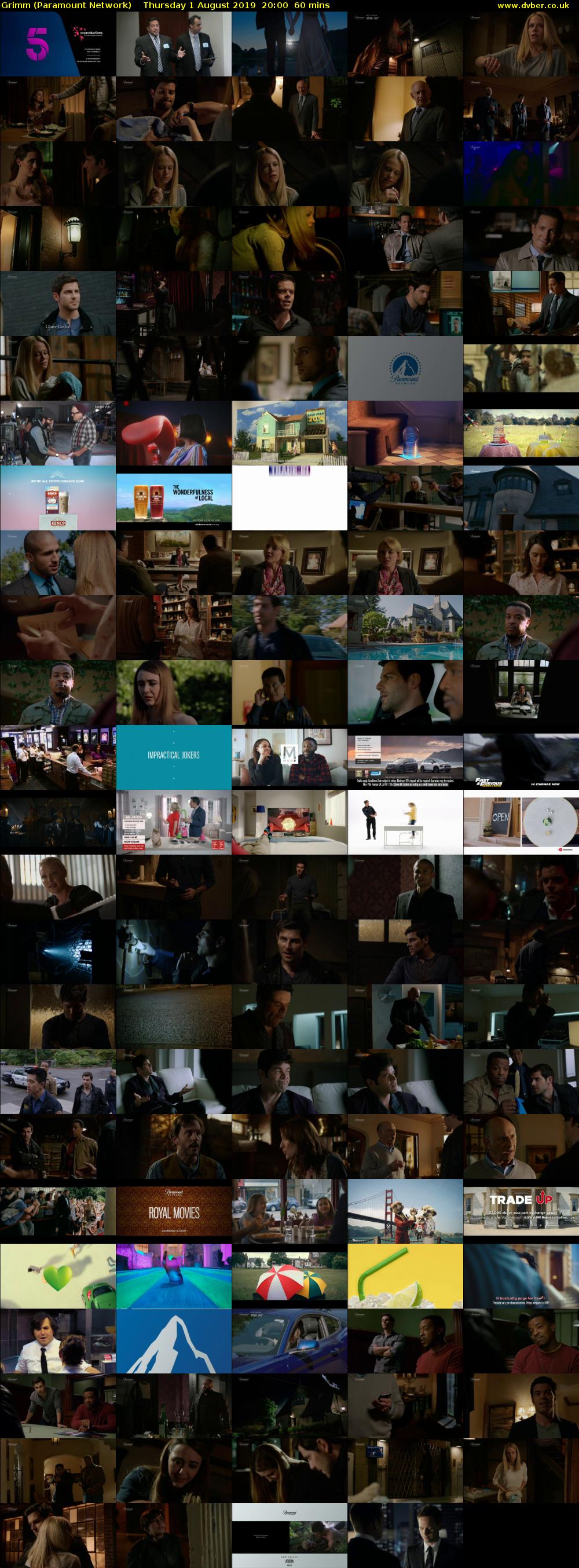 Grimm (Paramount Network) Thursday 1 August 2019 20:00 - 21:00