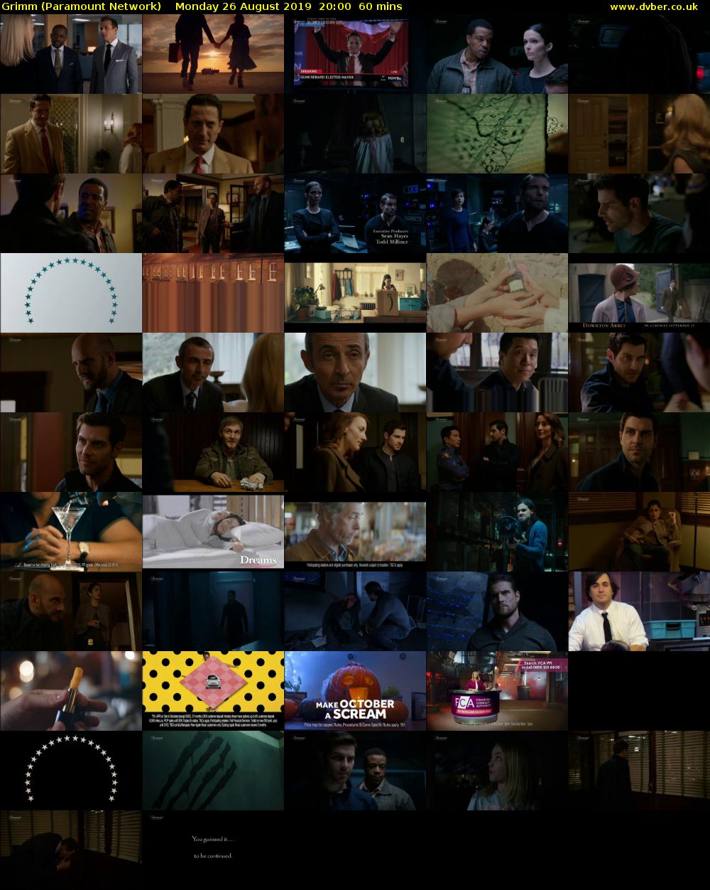 Grimm (Paramount Network) Monday 26 August 2019 20:00 - 21:00