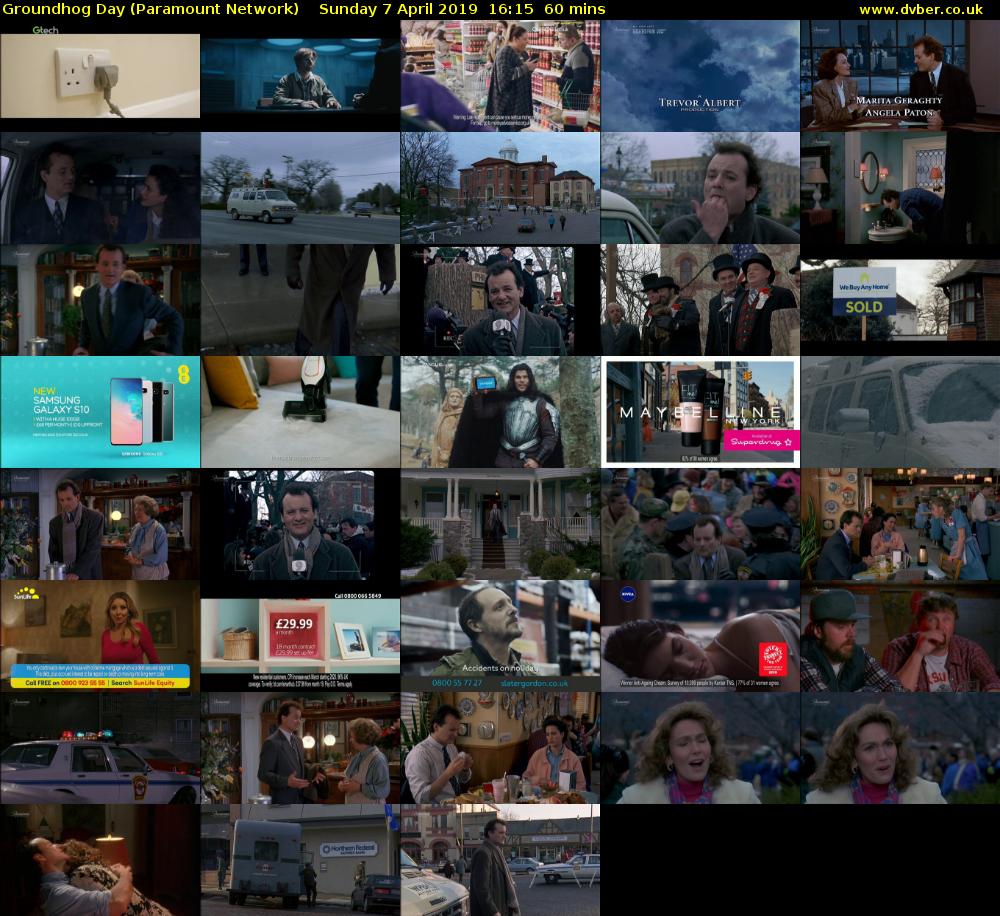 Groundhog Day (Paramount Network) Sunday 7 April 2019 16:15 - 17:15