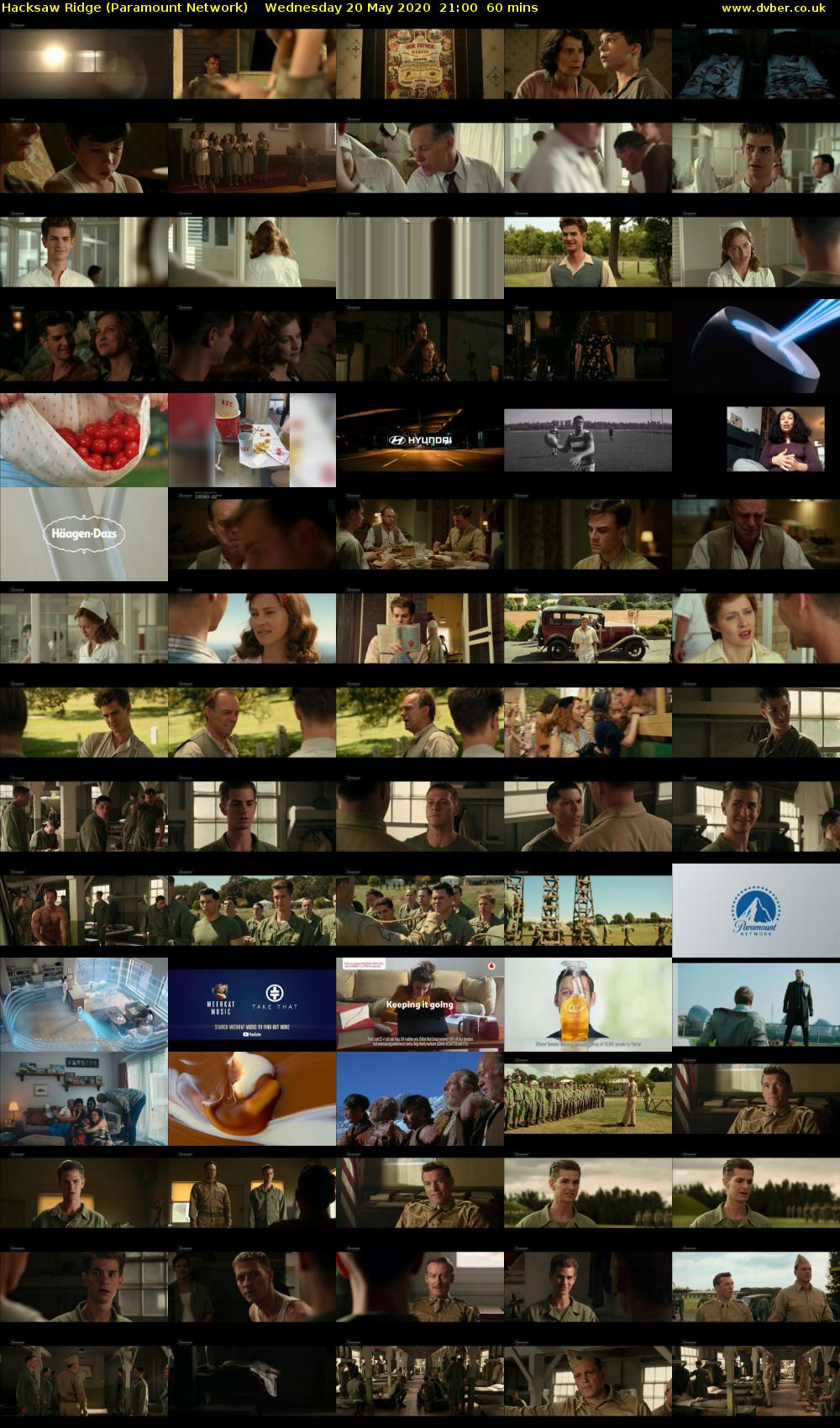 Hacksaw Ridge (Paramount Network) Wednesday 20 May 2020 21:00 - 22:00