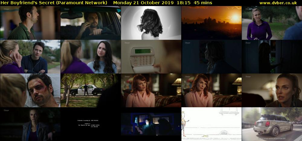 Her Boyfriend's Secret (Paramount Network) Monday 21 October 2019 18:15 - 19:00