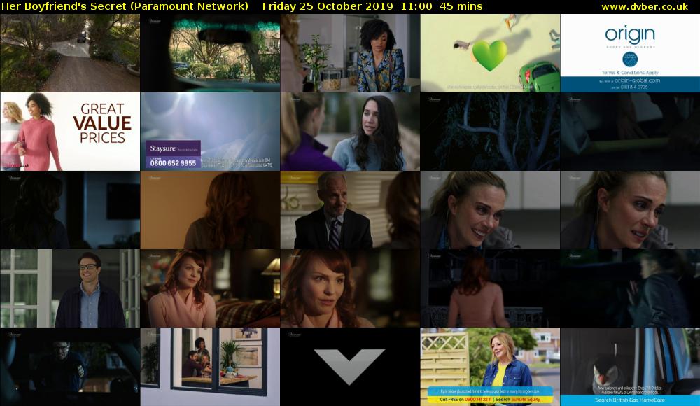 Her Boyfriend's Secret (Paramount Network) Friday 25 October 2019 11:00 - 11:45