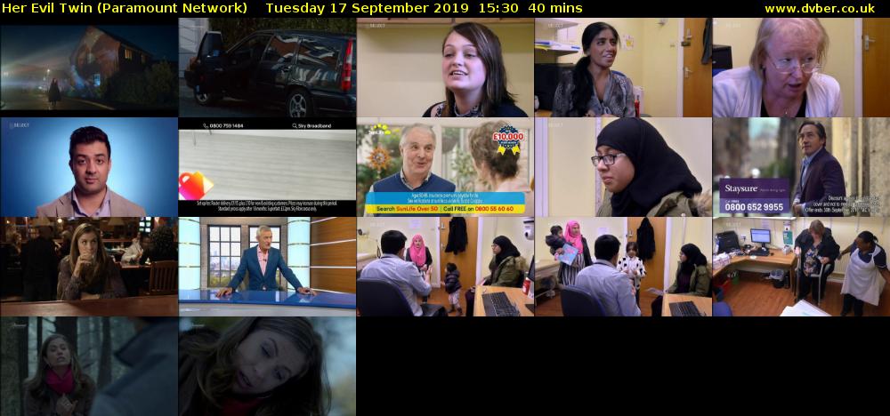 Her Evil Twin (Paramount Network) Tuesday 17 September 2019 15:30 - 16:10