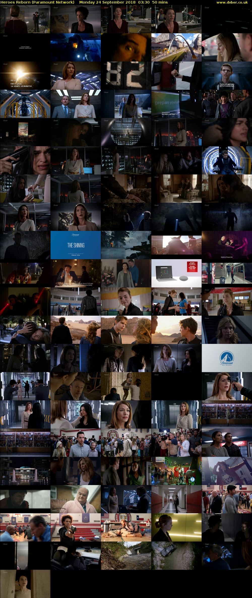 Heroes Reborn (Paramount Network) Monday 24 September 2018 03:30 - 04:20