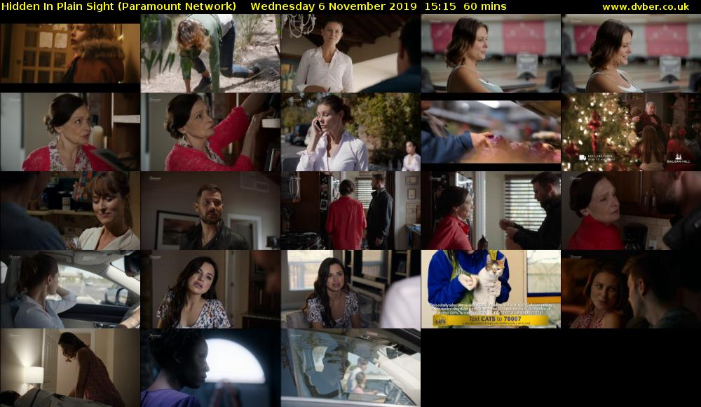 Hidden In Plain Sight (Paramount Network) Wednesday 6 November 2019 15:15 - 16:15