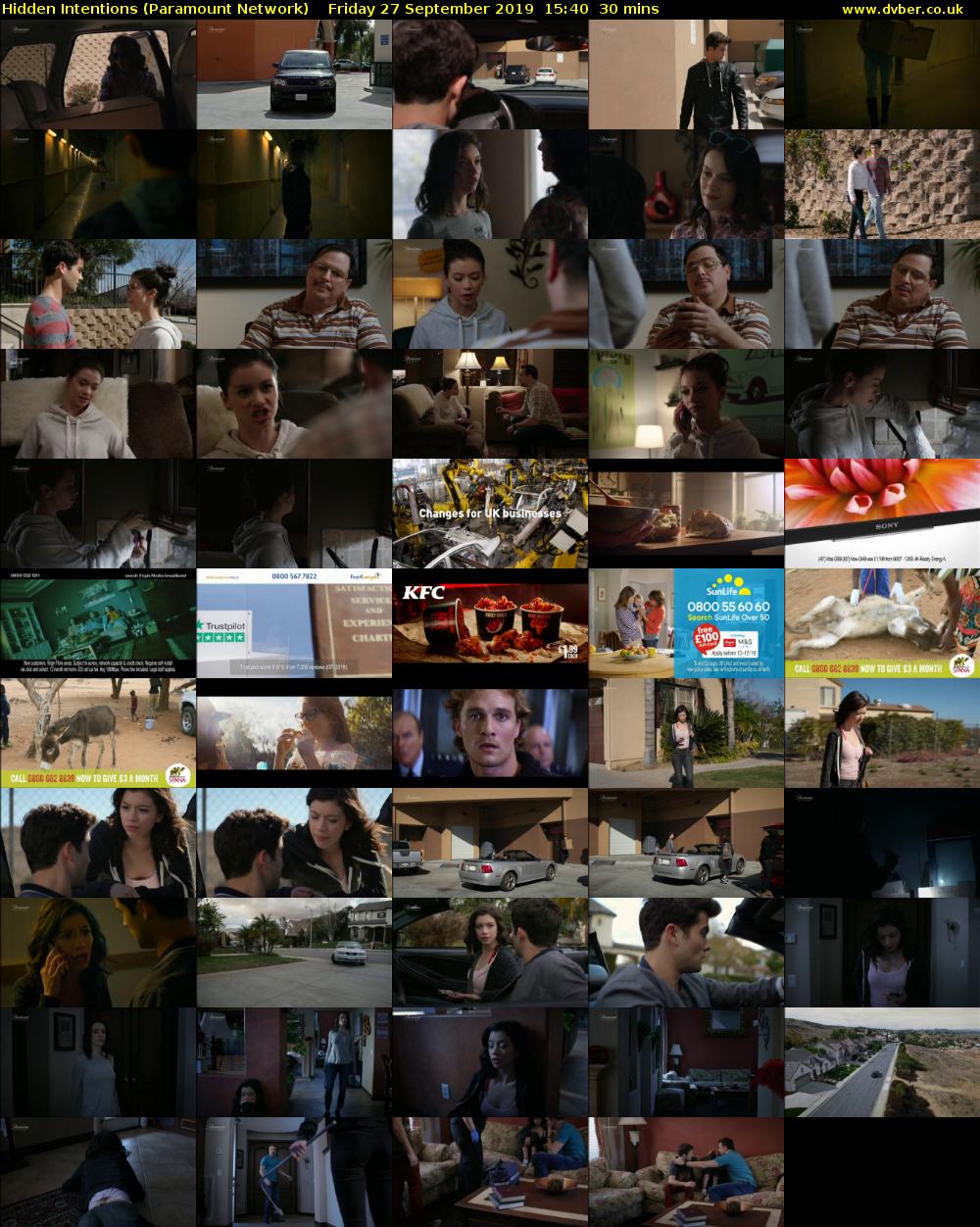 Hidden Intentions (Paramount Network) Friday 27 September 2019 15:40 - 16:10