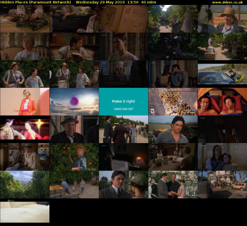 Hidden Places (Paramount Network) Wednesday 29 May 2019 13:50 - 14:30
