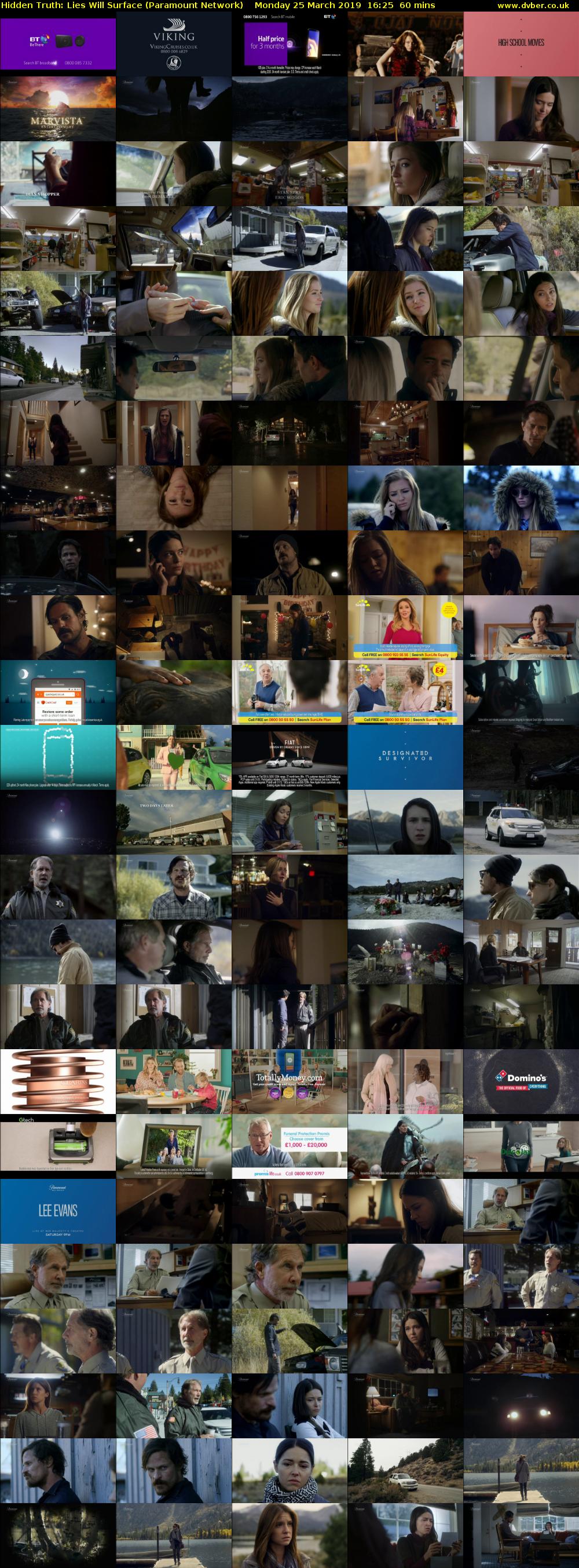 Hidden Truth: Lies Will Surface (Paramount Network) Monday 25 March 2019 16:25 - 17:25
