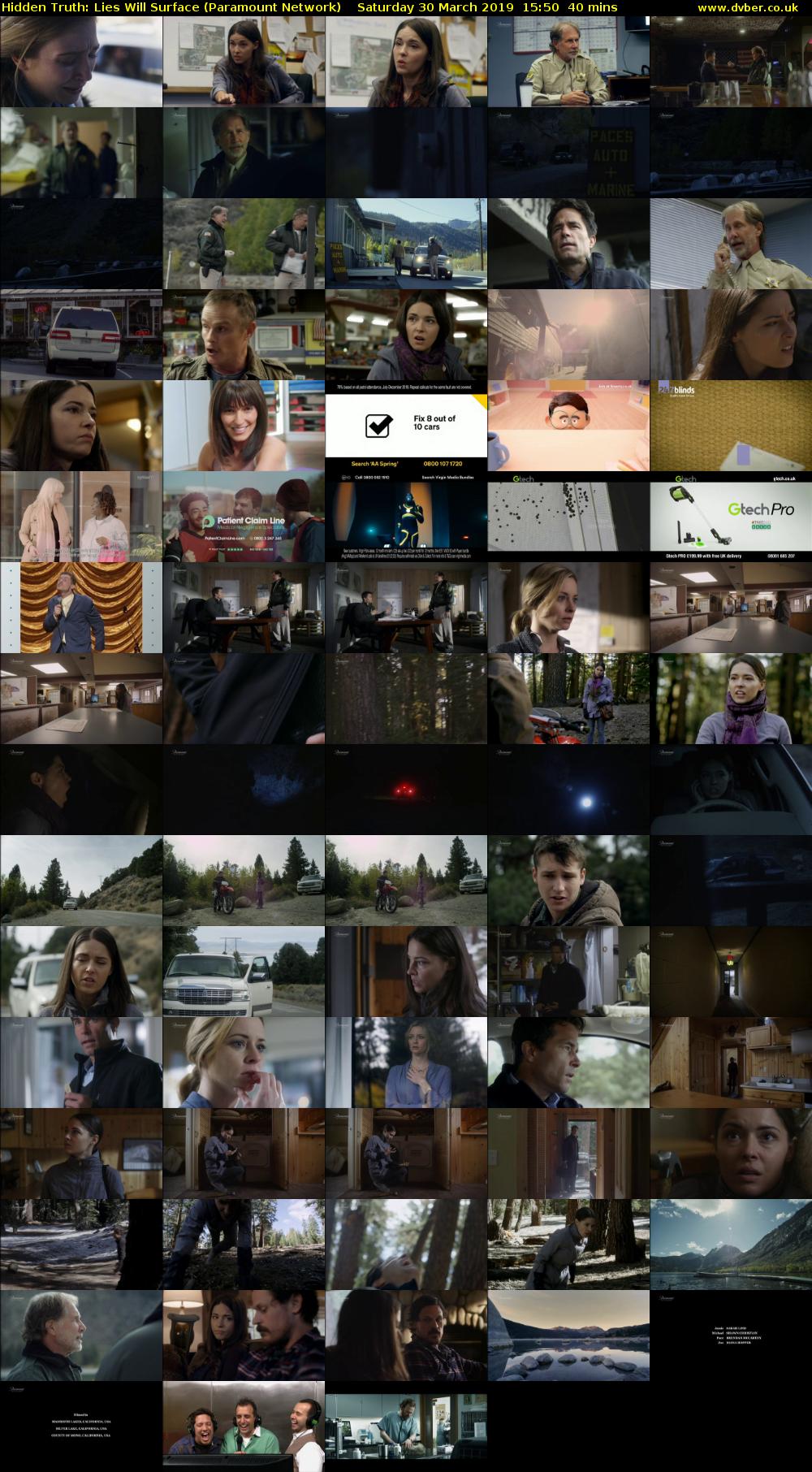 Hidden Truth: Lies Will Surface (Paramount Network) Saturday 30 March 2019 15:50 - 16:30