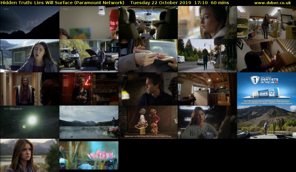 Hidden Truth: Lies Will Surface (Paramount Network) Tuesday 22 October 2019 17:10 - 18:10