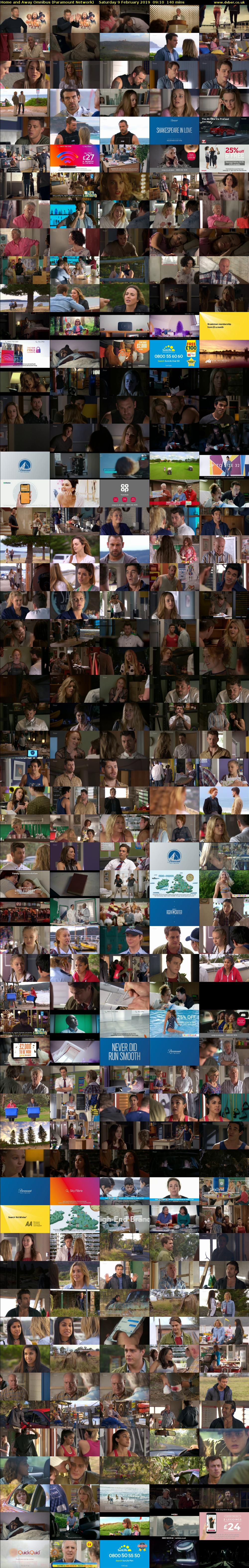 Home and Away Omnibus (Paramount Network) Saturday 9 February 2019 09:10 - 11:30