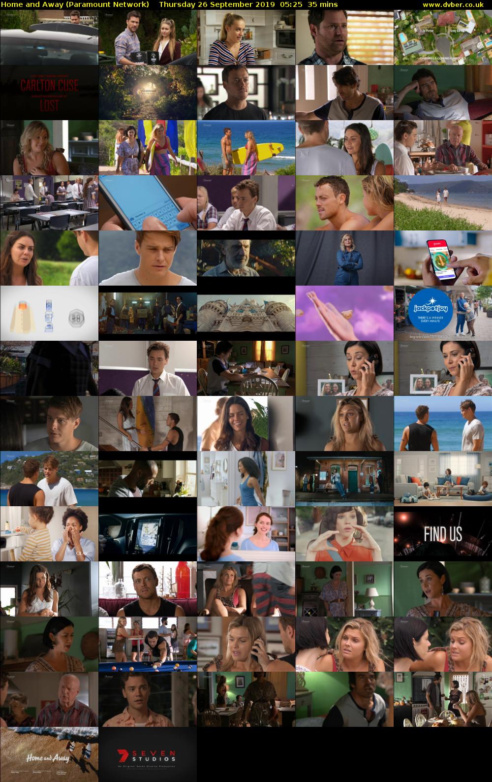 Home and Away (Paramount Network) Thursday 26 September 2019 05:25 - 06:00
