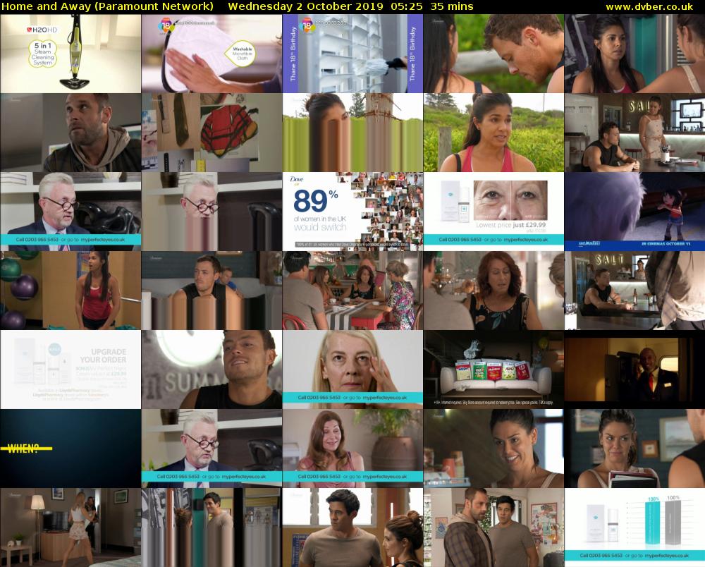 Home and Away (Paramount Network) Wednesday 2 October 2019 05:25 - 06:00