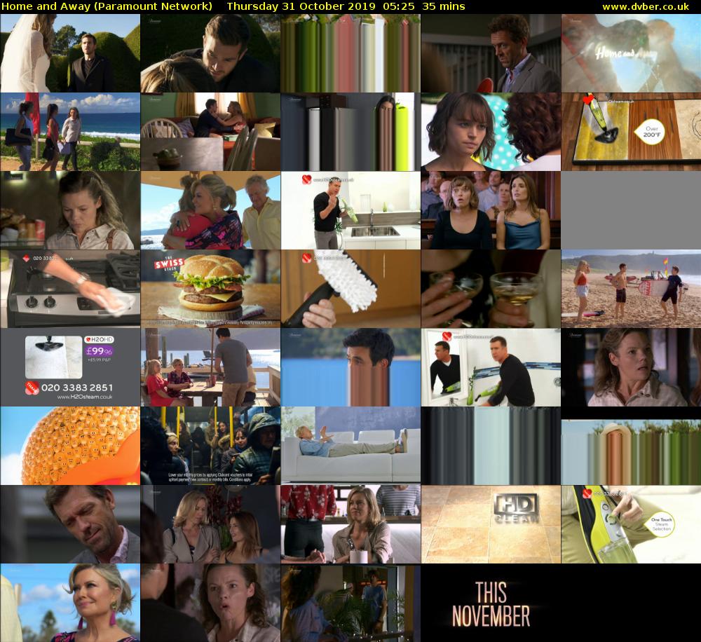 Home and Away (Paramount Network) Thursday 31 October 2019 05:25 - 06:00