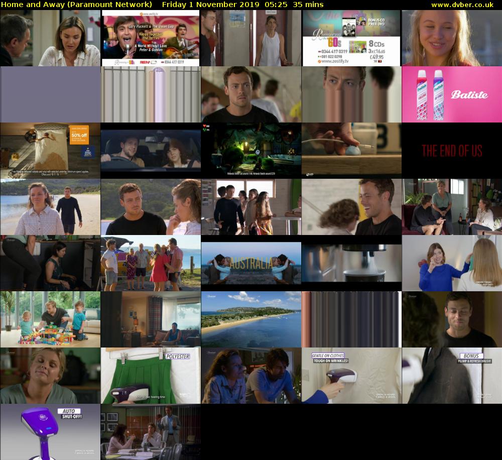 Home and Away (Paramount Network) Friday 1 November 2019 05:25 - 06:00