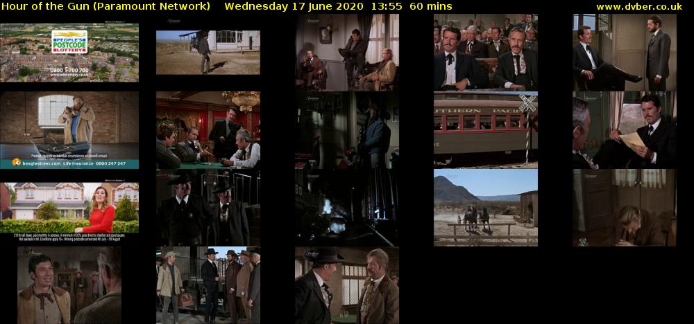 Hour of the Gun (Paramount Network) Wednesday 17 June 2020 13:55 - 14:55