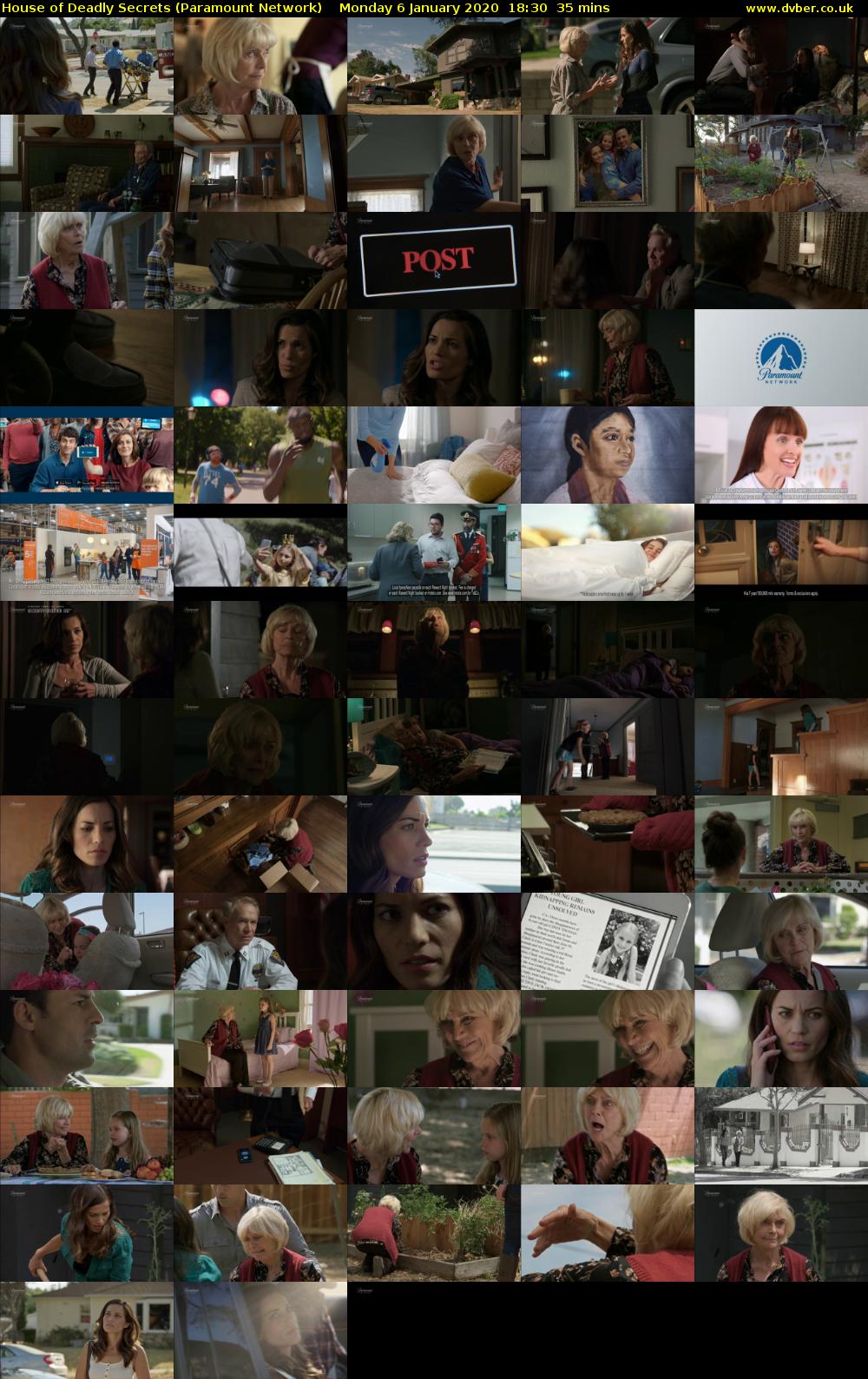 House of Deadly Secrets (Paramount Network) Monday 6 January 2020 18:30 - 19:05