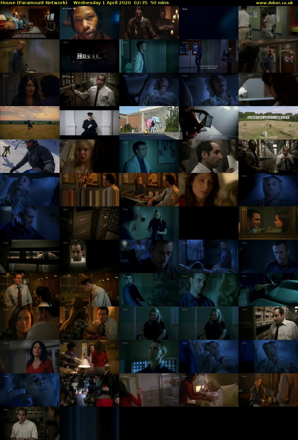 House (Paramount Network) Wednesday 1 April 2020 02:35 - 03:25