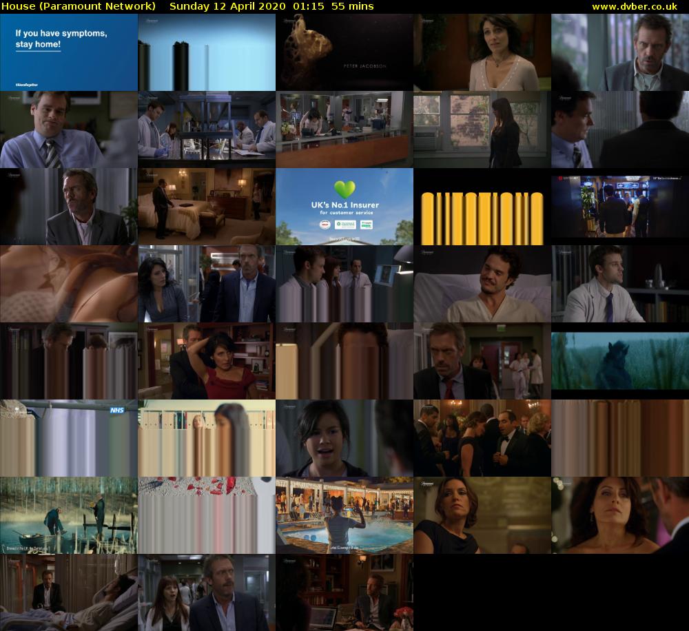 House (Paramount Network) Sunday 12 April 2020 01:15 - 02:10
