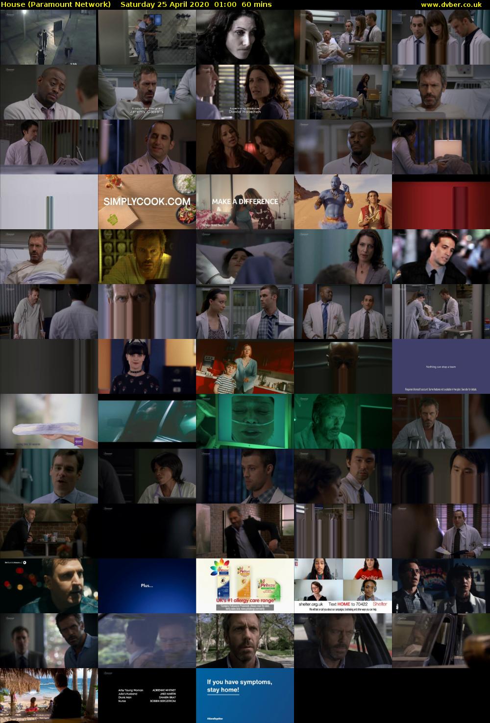 House (Paramount Network) Saturday 25 April 2020 01:00 - 02:00