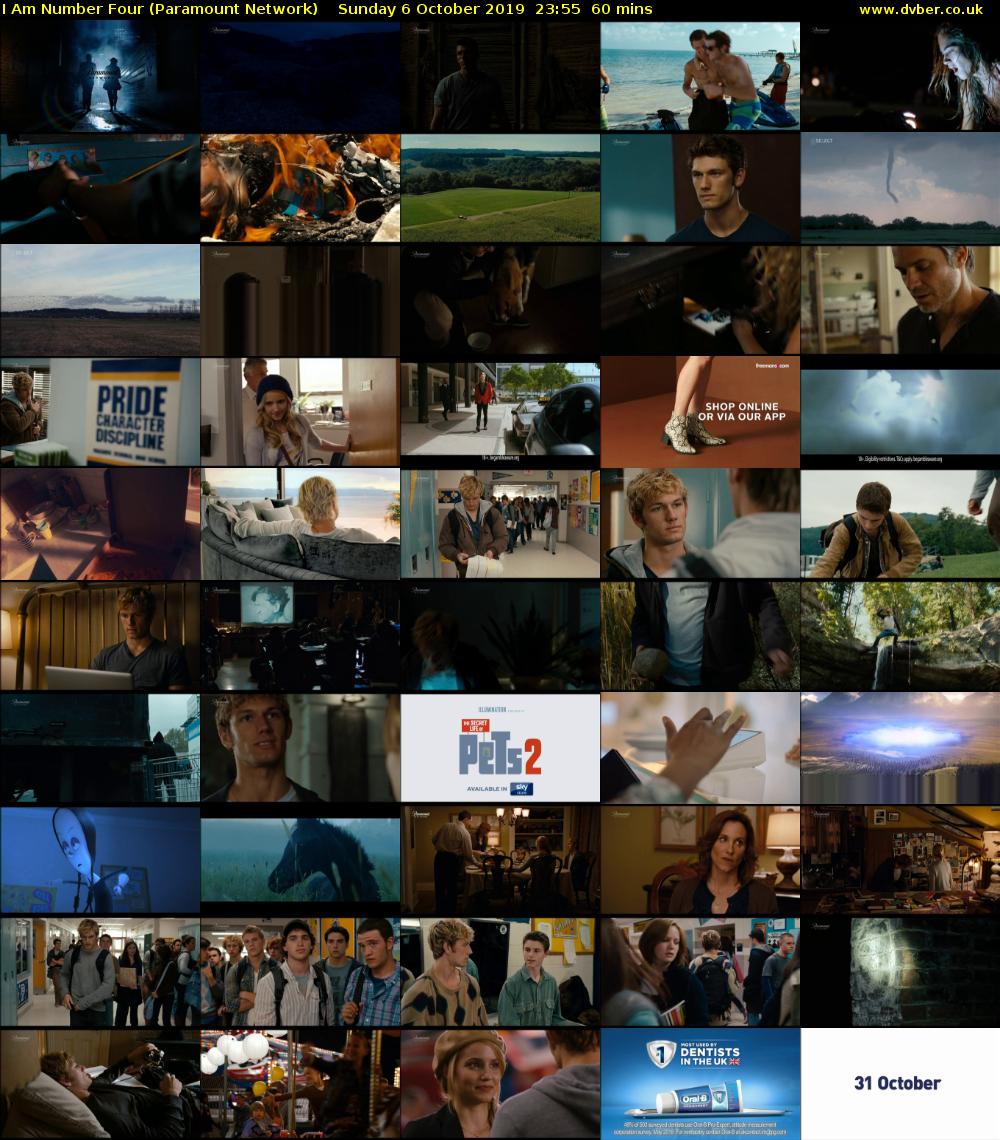I Am Number Four (Paramount Network) Sunday 6 October 2019 23:55 - 00:55