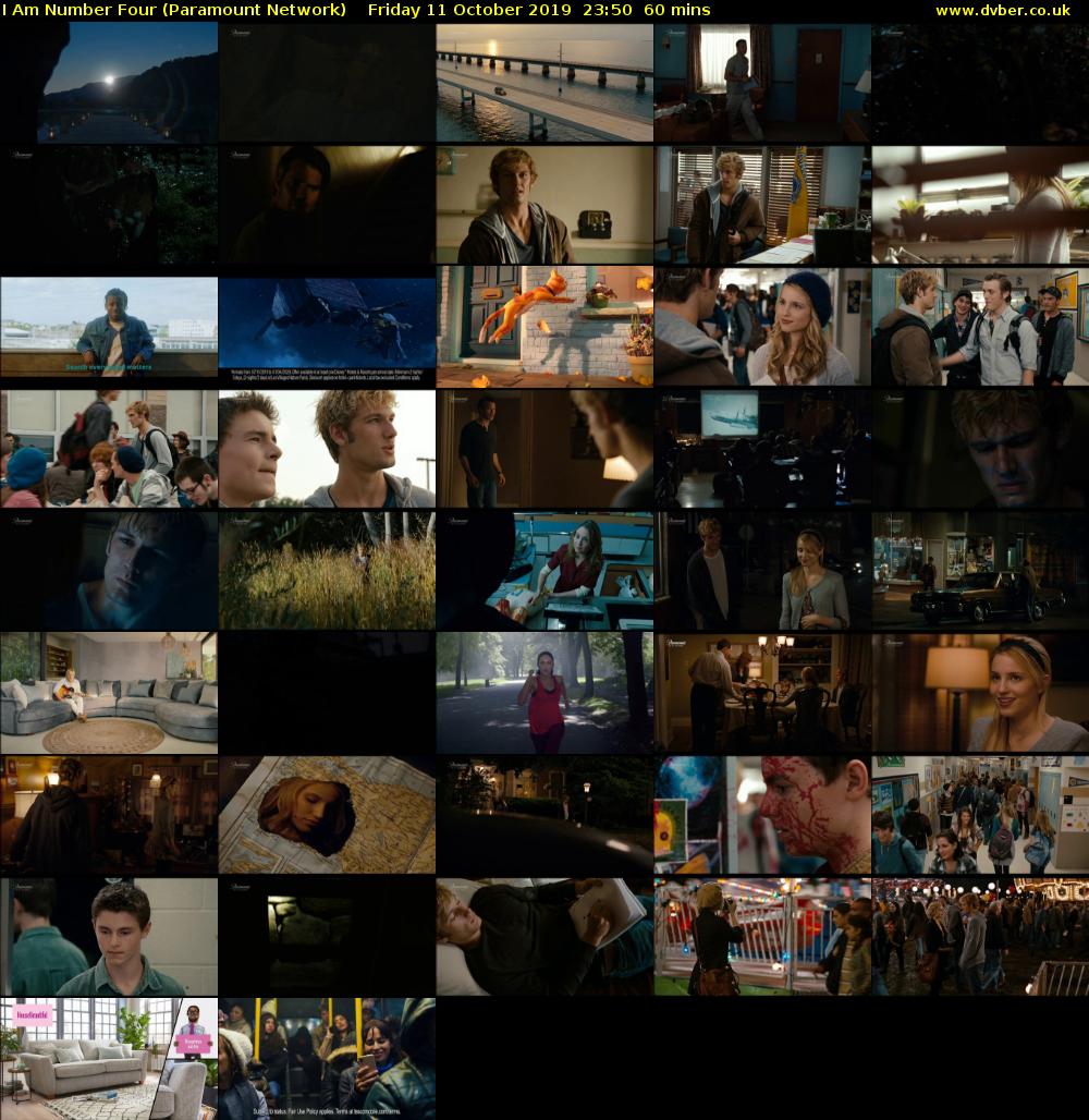 I Am Number Four (Paramount Network) Friday 11 October 2019 23:50 - 00:50