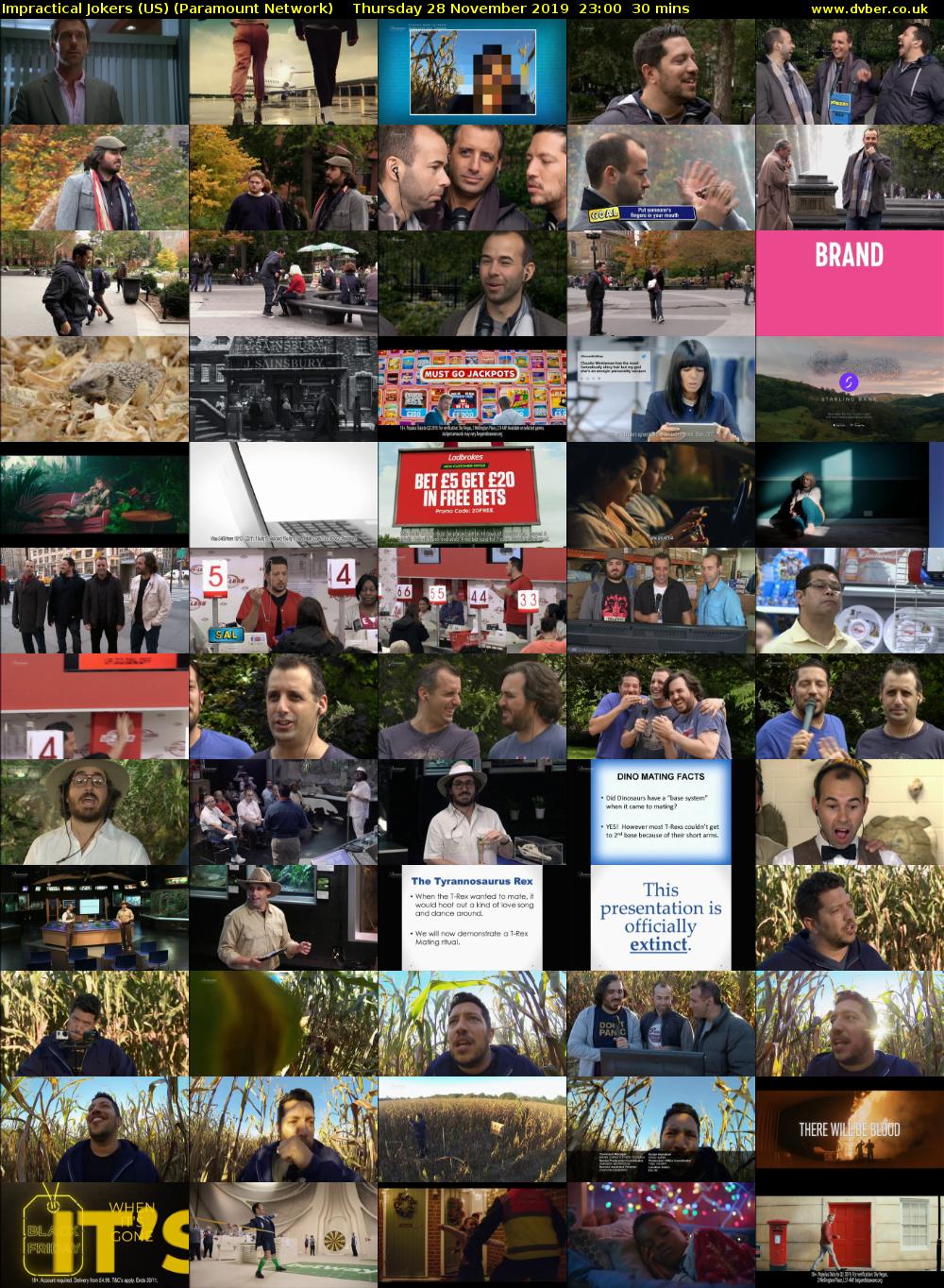 Impractical Jokers (US) (Paramount Network) Thursday 28 November 2019 23:00 - 23:30