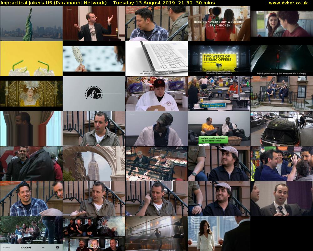 Impractical Jokers US (Paramount Network) Tuesday 13 August 2019 21:30 - 22:00