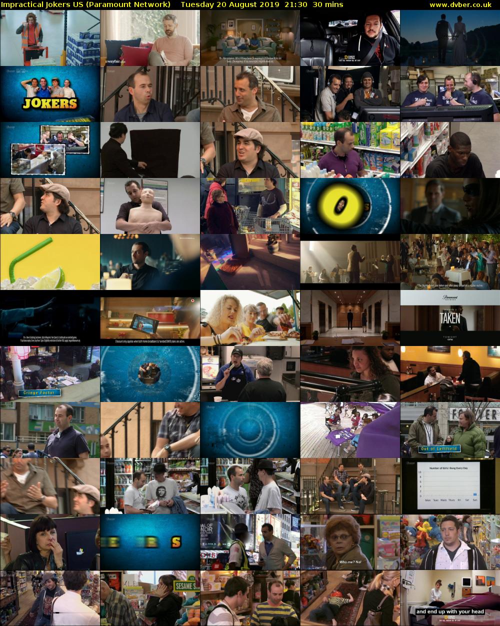 Impractical Jokers US (Paramount Network) Tuesday 20 August 2019 21:30 - 22:00